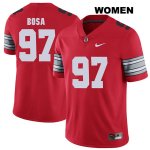 Women's NCAA Ohio State Buckeyes Nick Bosa #97 College Stitched 2018 Spring Game Authentic Nike Red Football Jersey PF20M56VT